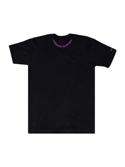 Chrome Hearts Neck Logo Tee 'Black/Purple'