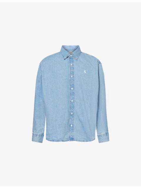 Carhartt WIP Lucas Embroidered-Logo Denim Shirt