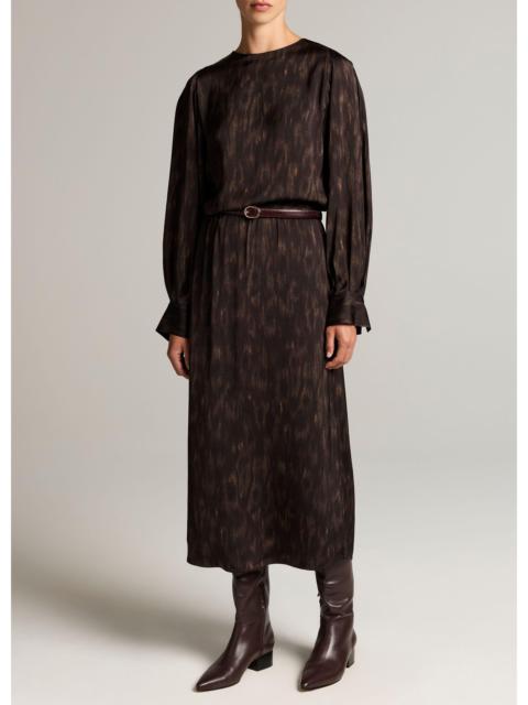 Vince Spotted Matte Satin Slip Skirt
