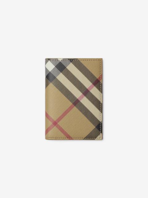 Burberry Check Folding Card Case