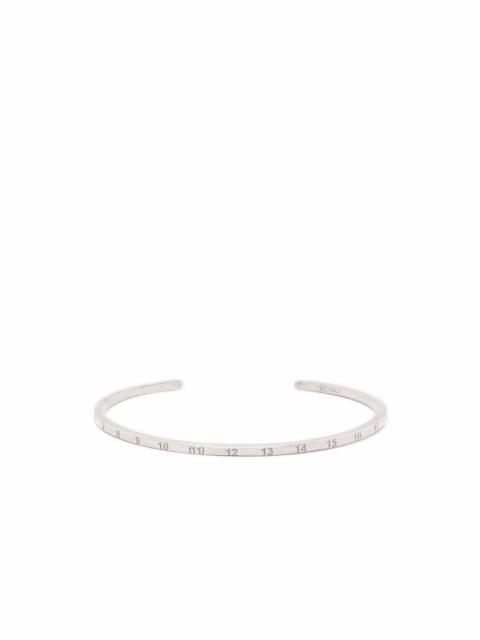 numbers-engraved cuff bracelet