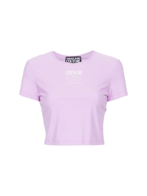 VERSACE JEANS COUTURE logo-print cropped T-shirt