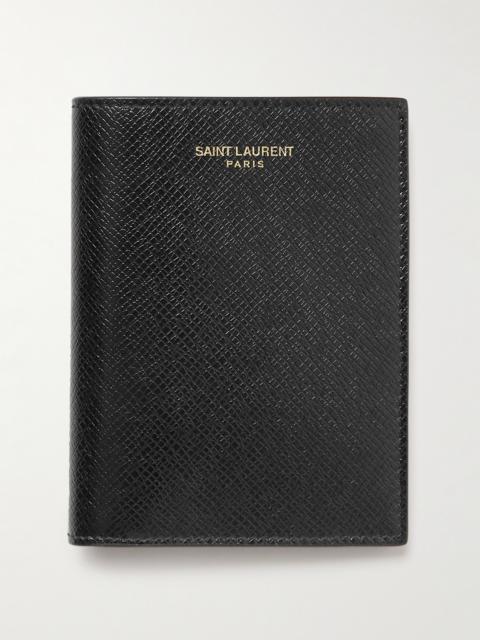 SAINT LAURENT Upcycled Cross-Grain Leather Bifold Wallet