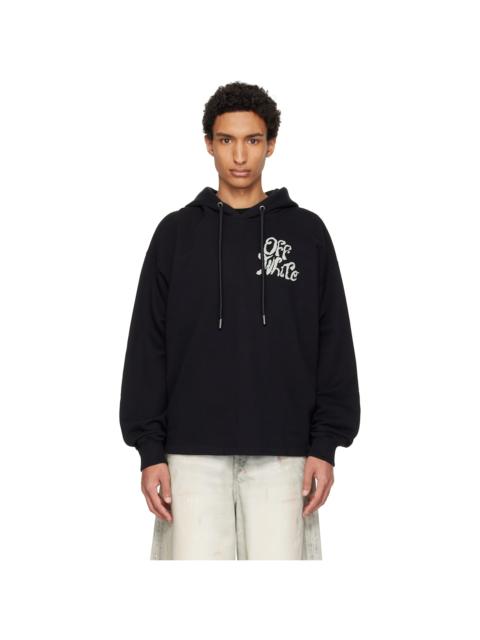 Black Grass Ink Logo Loose Hoodie