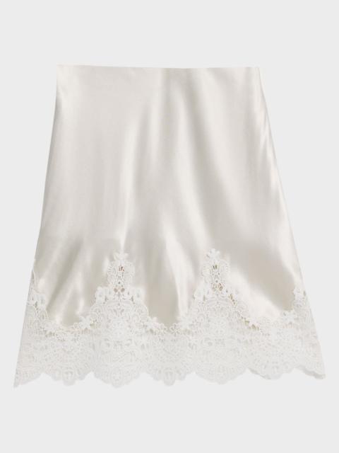 GENERATION LOVE Wisteria Liquid Satin Lace Skirt