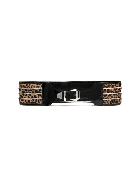 leopard-print waist belt