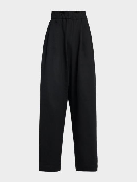Dries Van Noten Men's Hama High-Rise Pleated Wide-Leg Trousers