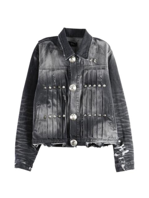 Thug Club Extendo studded pleated denim jacket