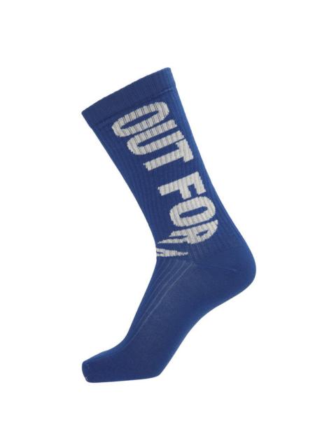 HENRIK VIBSKOV OUT FOR DELIVERY SOCKS HOMME - BLUE OFD OFF WHITE