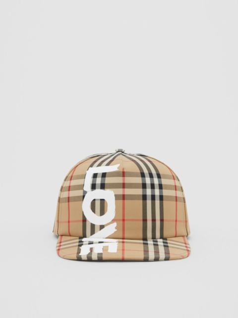 Burberry Love Print Vintage Check Baseball Cap