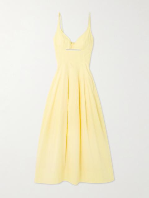 SIMKHAI Maddy Cutout Cotton-blend Midi Dress