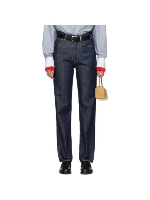 Indigo Hard Twist Denim 5P Jeans