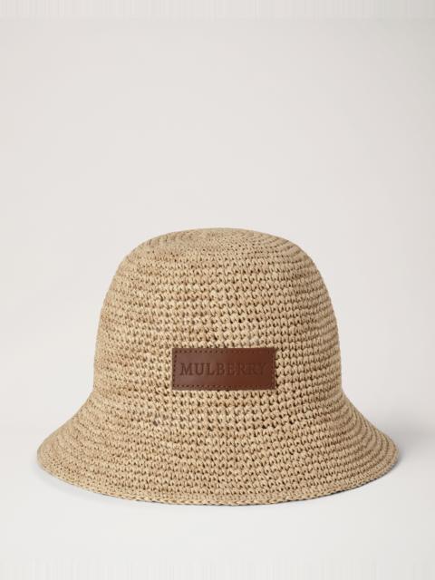 Mulberry Raffia Bucket Hat Natural 100% Paper Raffia
