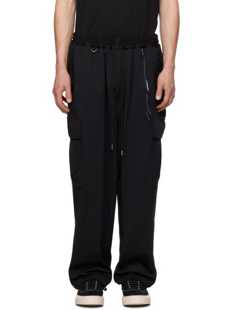 MASTERMIND WORLD Black Wide Fit Jersey Cargo Pants