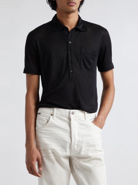 Silk Jersey Polo