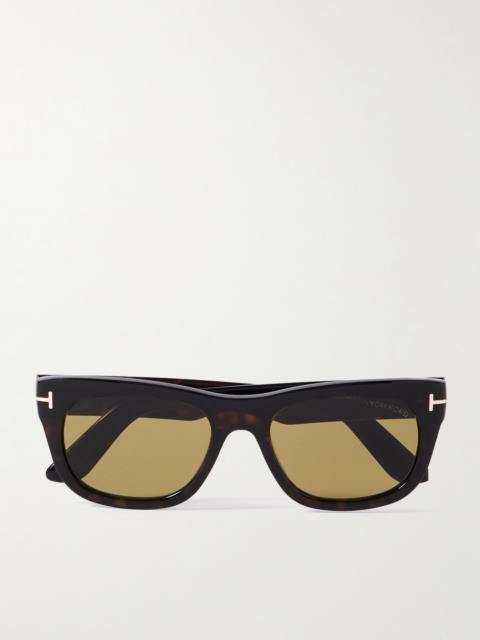 TOM FORD Marshall Rectangular-Frame Tortoiseshell Acetate Sunglasses