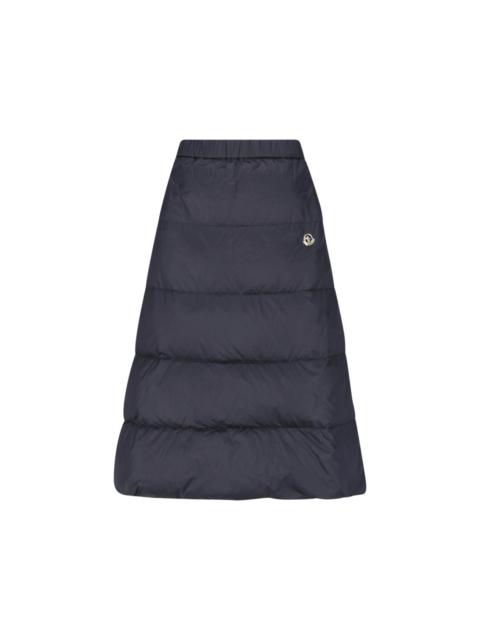 Moncler QUILTED REVERSIBLE MIDI SKIRT