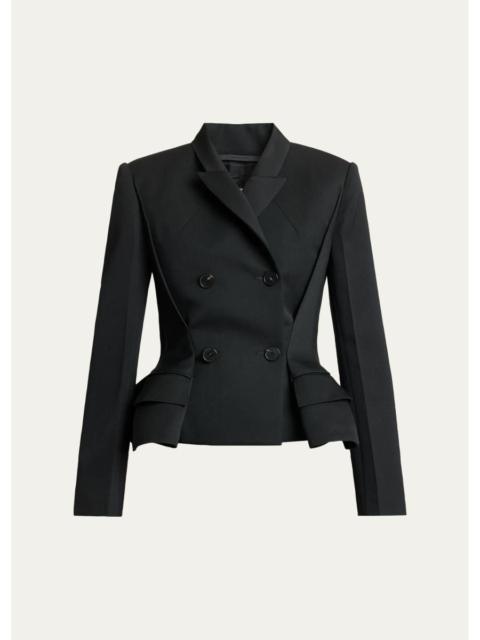 Givenchy Pinched Peplum Double-Breasted Jacket
