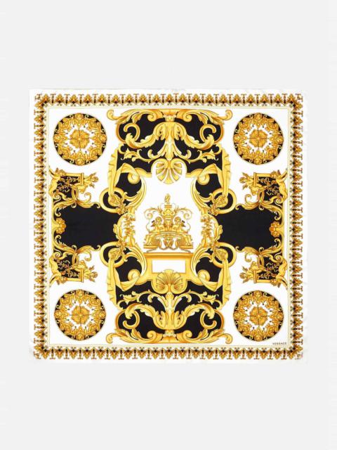 VERSACE Contrast Barocco Print Silk Foulard
