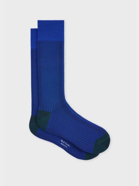 Paul Smith Ribbed Cotton-Blend Socks