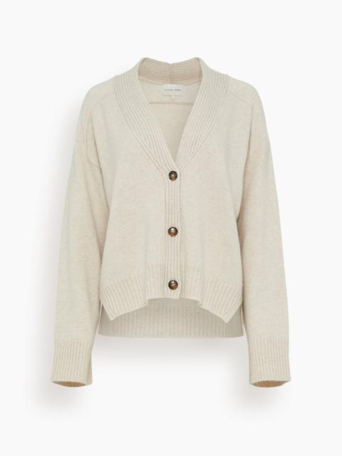 Loulou de Saison Kaia V-Neck Cardigan in Oat Melange