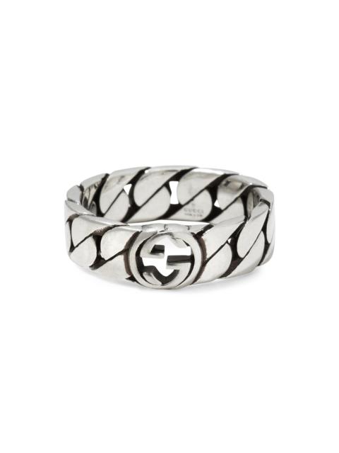 GUCCI Women's Interlocking-G Sterling Silver Fixed Chain Ring - Silver