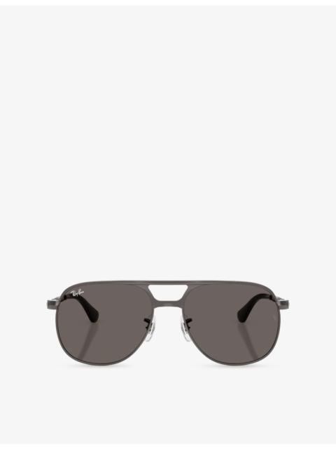 Ray-Ban RB3793 Bill Max Aviator-Frame Metal Sunglasses
