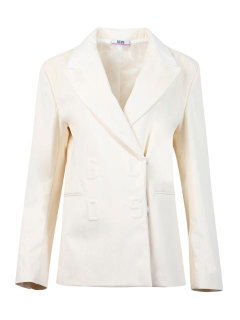 GCDS Alcantara Jacket White