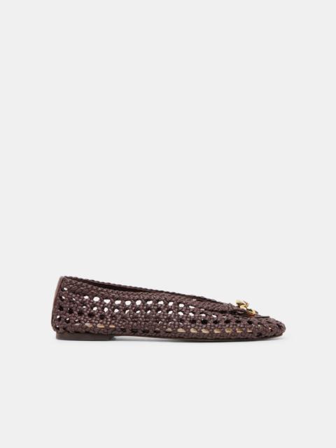 dolce vita CASON BALLET FLATS DK BROWN WOVEN LEATHER