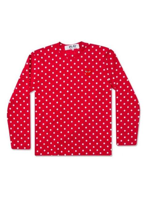 Comme des Garçons PLAY COMME des GARCONS PLAY Polka Dot Long Sleeves Tee 'Red' AZ-T166-051-3