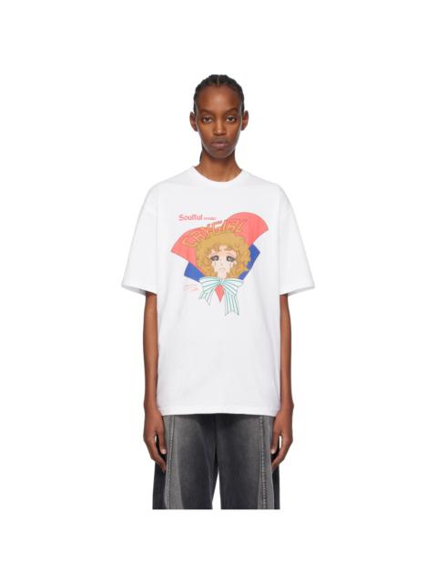 pushBUTTON SSENSE Exclusive White Soulful Crying Girl T-Shirt