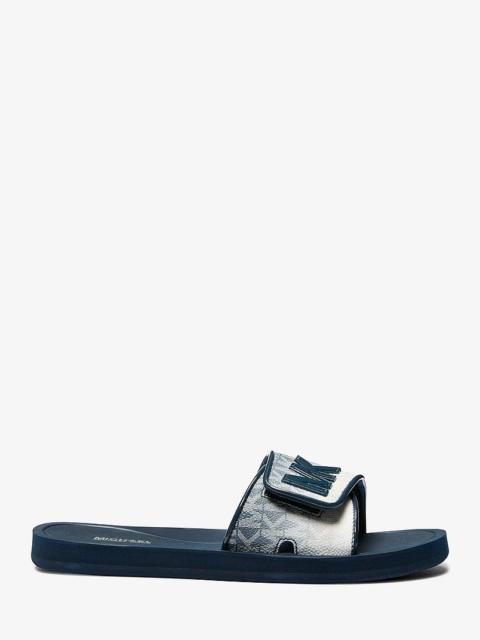 MICHAEL KORS Palmer Ombré Signature Logo Slide Sandal