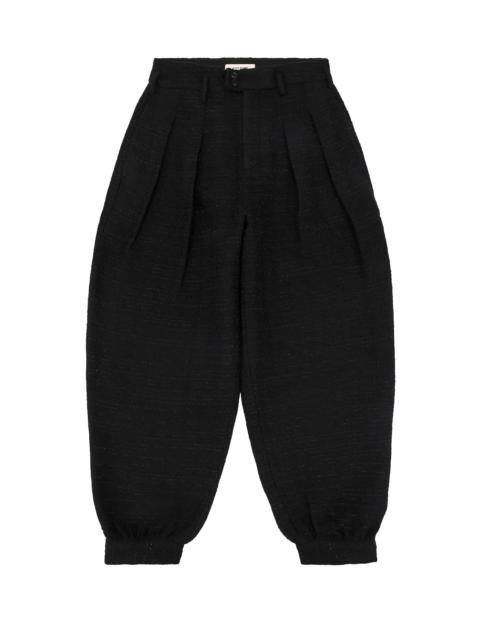 entire studios PARK TROUSER TEXTURED BLACK