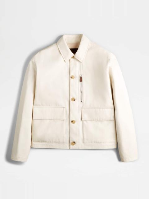 Tod's OVER JACKET IN COTTON - WHITE
