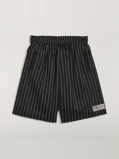 Y-3 Y-3 MESH PINSTRIPE SHORTS