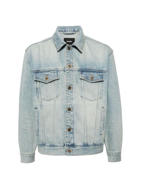 embroidered logo denim jacket