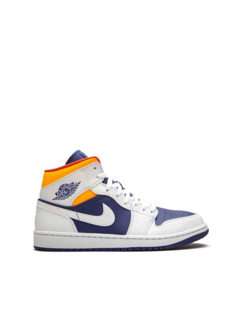 Air Jordan 1 Mid "Royal Blue/Laser Orange" sneakers