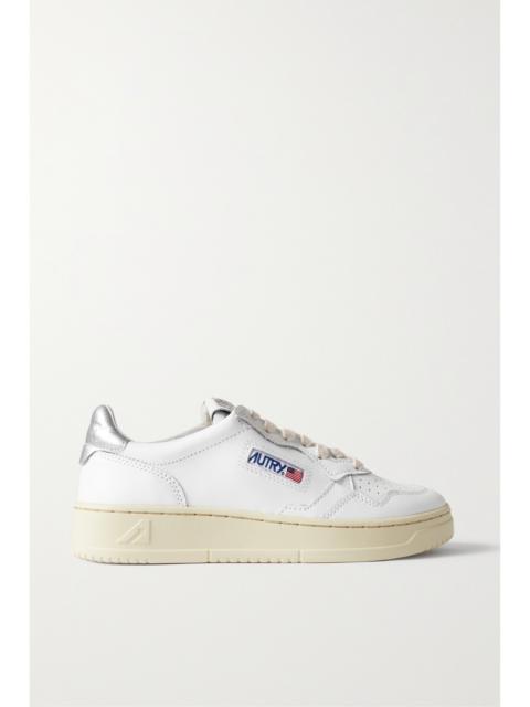 Medalist Low Metallic Leather Sneakers