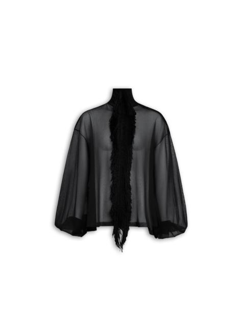 Alaïa FRINGED SILK BLOUSE