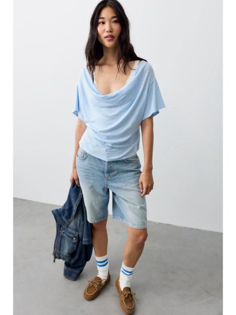 FREE PEOPLE We The Free Waterfall Cowl-Neck Top