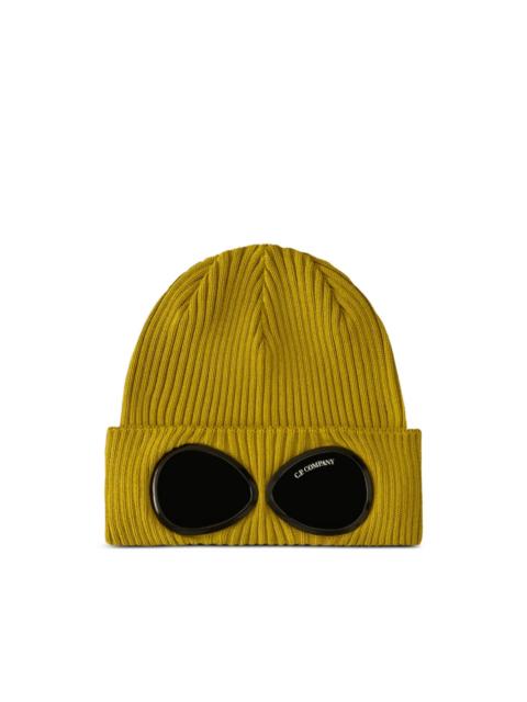 C.P. Company Goggle ribbed beanie hat