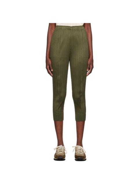 Pleats Please Issey Miyake Khaki Monthly Colors September Trousers