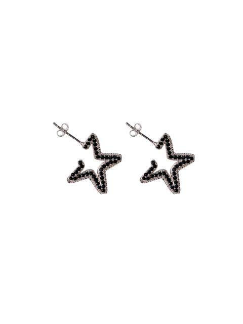 Collina Strada BLACK DIAMOND RHINESTONE STAR EARRINGS