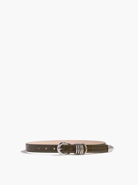 Hollyhock Belt in Khaki Green/Silver