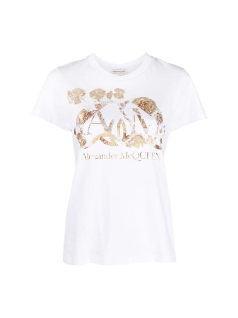 Alexander McQueen Dutch Flower Logo cotton T-shirt