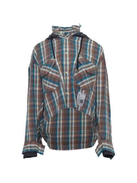 Maison MIHARAYASUHIRO hoodie combine checkered shirt