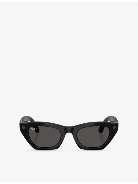 Ray-Ban RW4015 Zena Irregular-Frame Injected Meta AI Glasses
