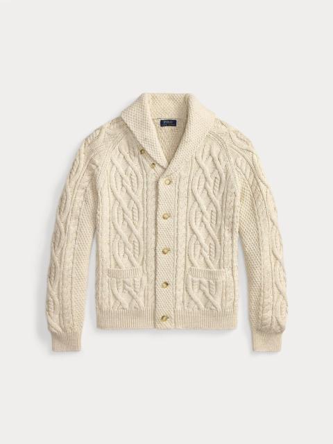 Polo Ralph Lauren Aran-Knit Cotton Shawl Cardigan