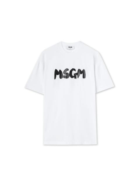 MSGM T-Shirt with new brushstroke logo