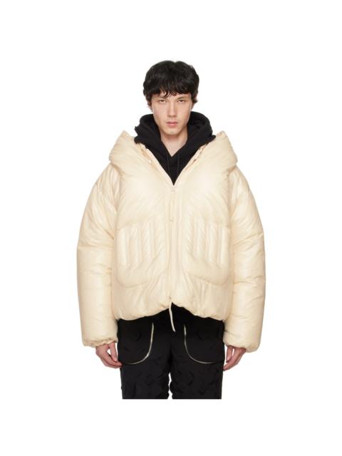 JUNTAE KIM Off-White Quilted Spiral Down Jacket
